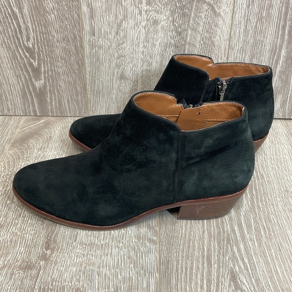 Sam Edelman Black Suede Leather Petty Ankle Bootie 7.5W - Picture 3 of 15